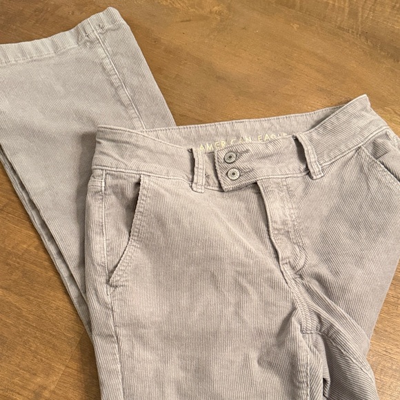 American Eagle Outfitters Light Gray Corduroy Pants - Picture 1 of 5